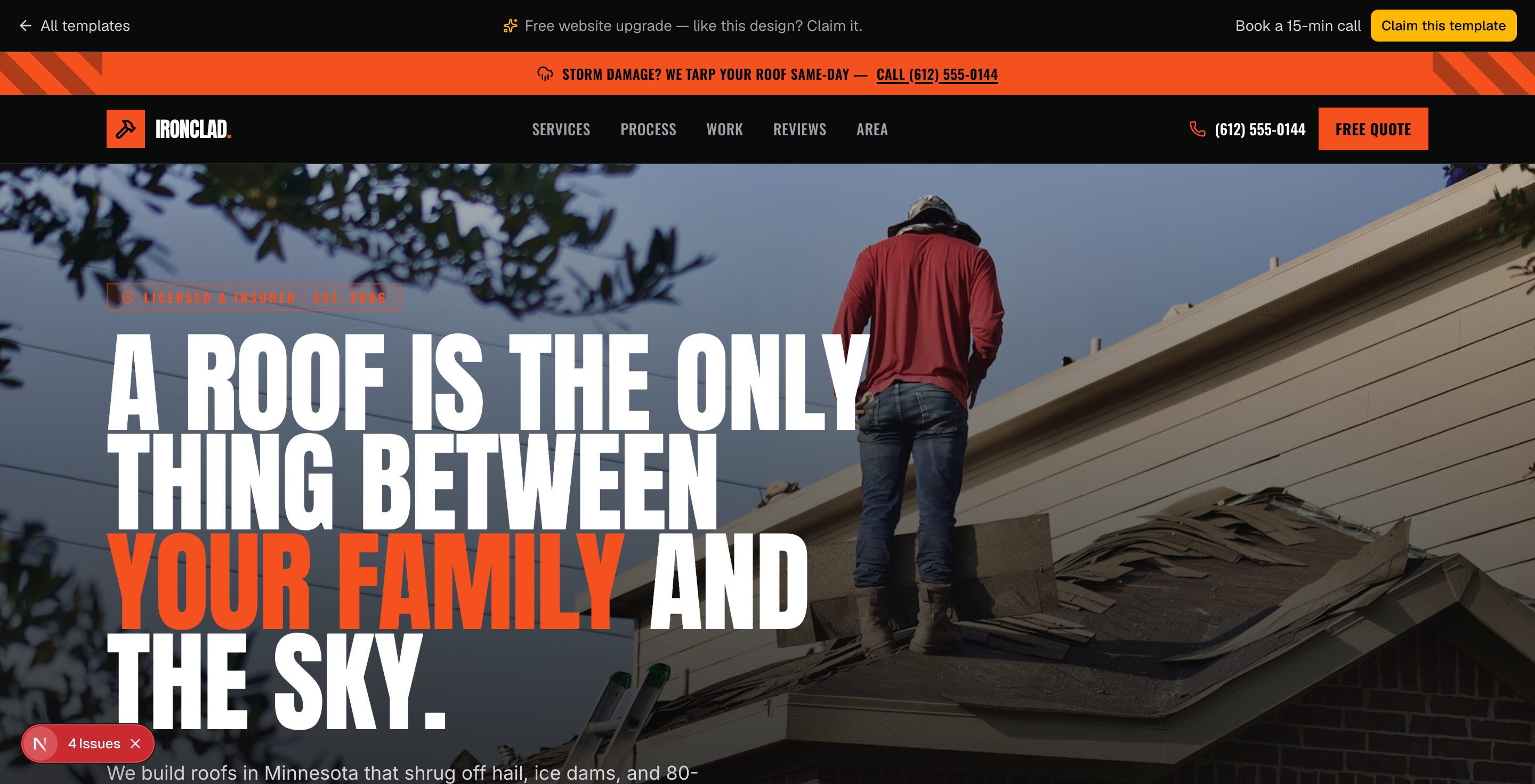 Ironclad Roofing Co. preview